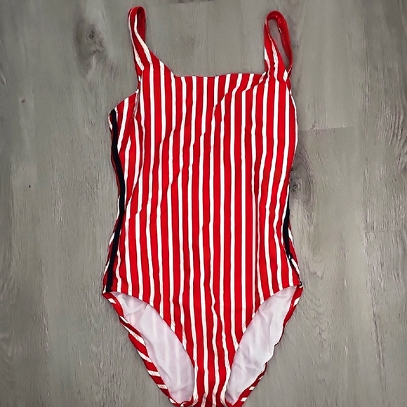 Nautica | Swim | Nautica Red And White Striped One Piece Swimsuit ...